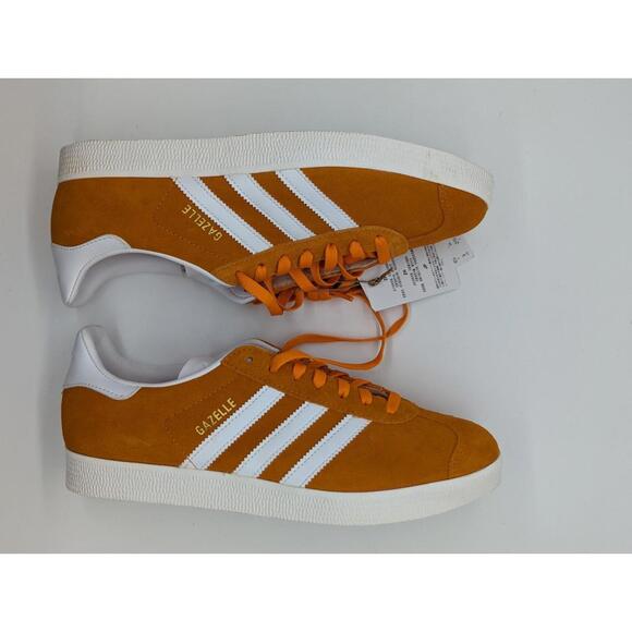 Mens Size 9 / Women's 10 Adidas Gazelle Shoes Equipment Orange White IG2091 New - Picture 4 of 6